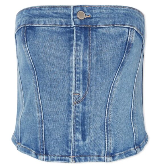 Good American Denim Tube Top 0 BRAND NEW - 0/XS - Picture 1 of 3
